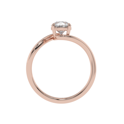 Grace Twist Pear Solitaire Ring - Caratlink