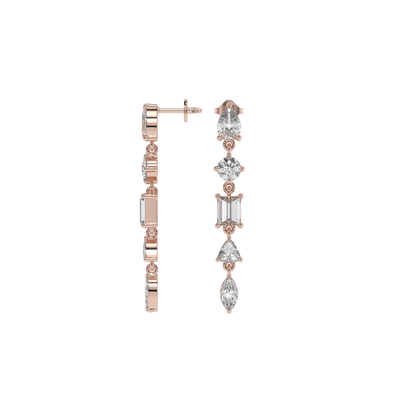 Multi-Shape Diamond Drop Earrings Caratlink