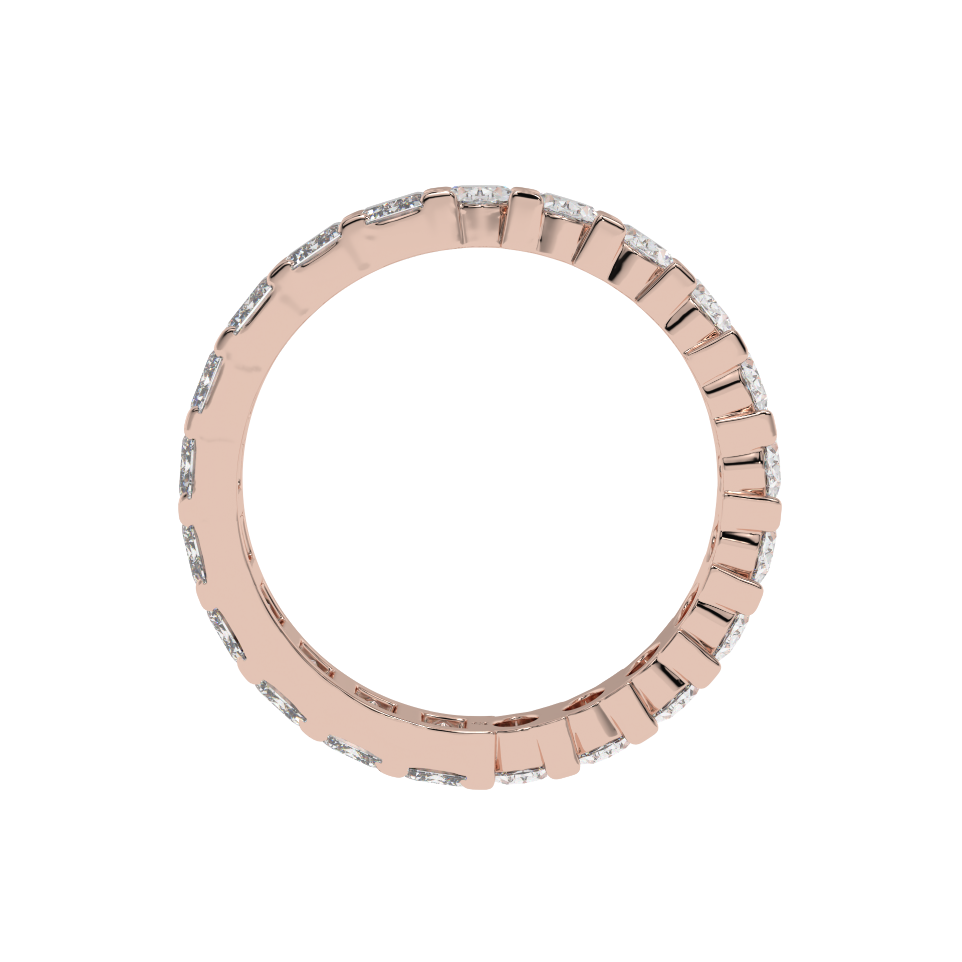 Eternal Emerald & Oval Diamond Eternity Ring Caratlink