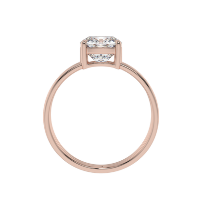 Triple Grace Cushion Solitaire Ring - Caratlink