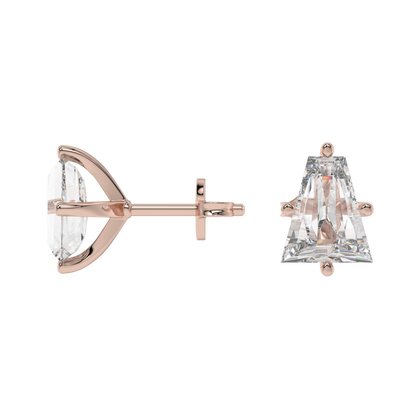 Tapered Baguette Diamond Stud Earrings Caratlink