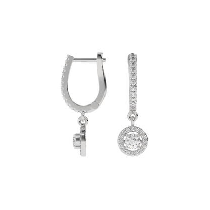 Halo Diamond Drop Earrings CaratLink