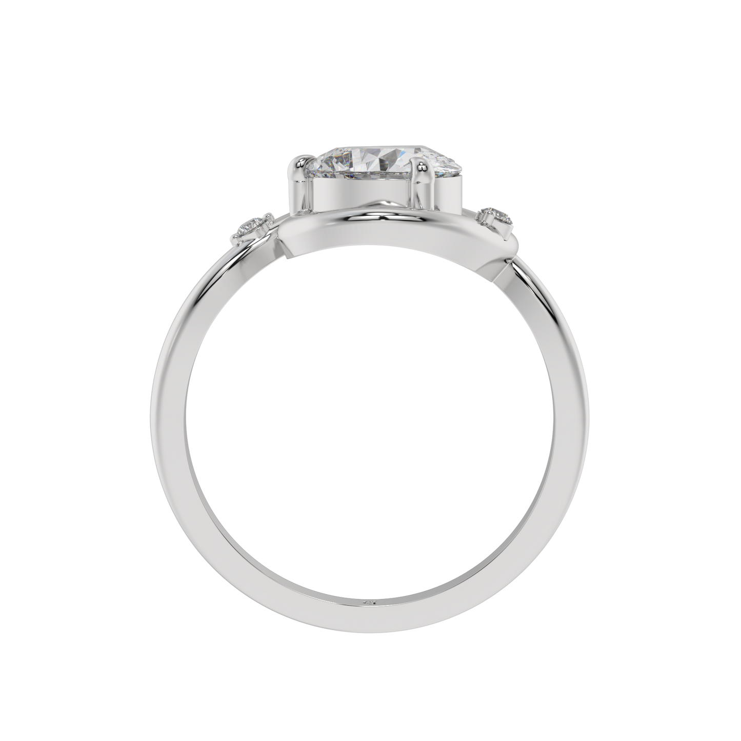 Eternal Swirl Pear Solitaire Ring - Caratlink