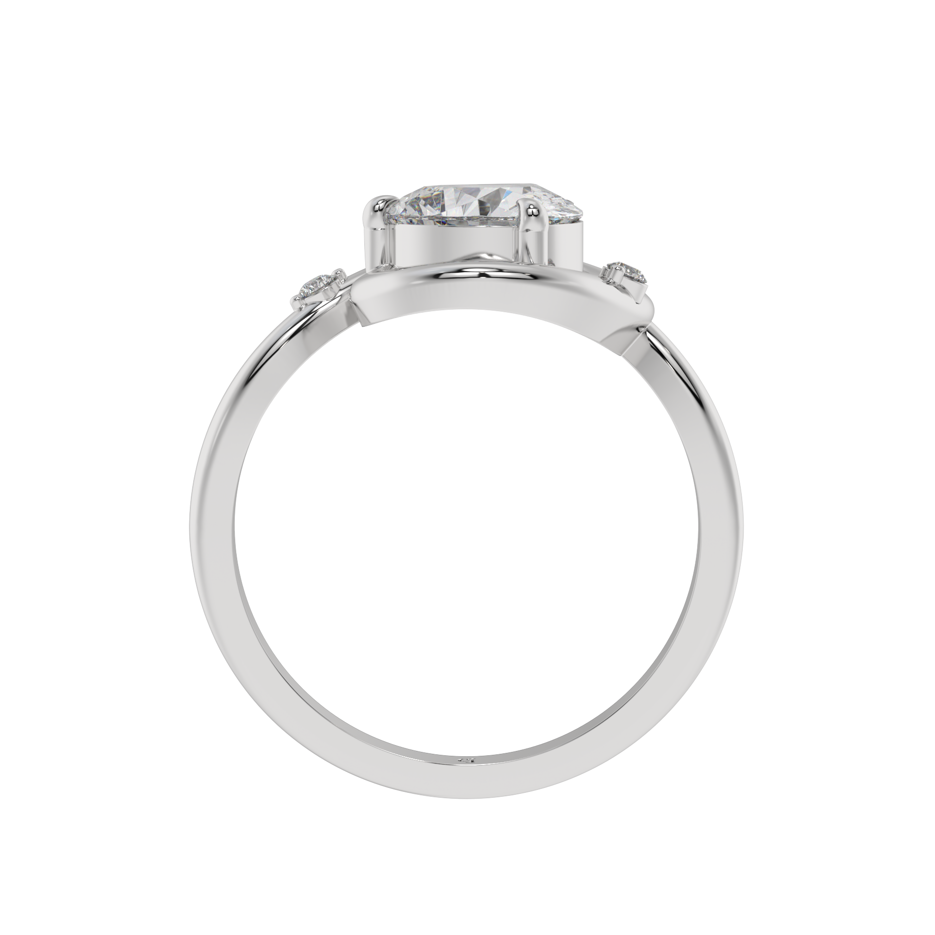 Eternal Swirl Pear Solitaire Ring - Caratlink