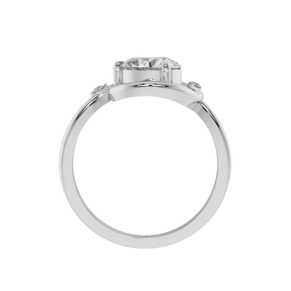 Eternal Swirl Pear Solitaire Ring - Caratlink