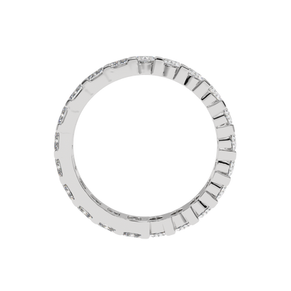 Eternal Emerald & Oval Diamond Eternity Ring Caratlink