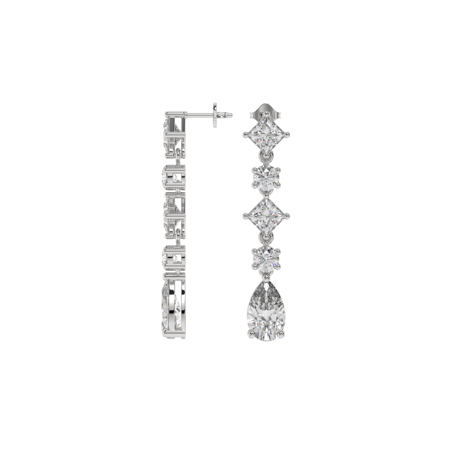 Cocktail Diamond Drop Earrings Caratlink