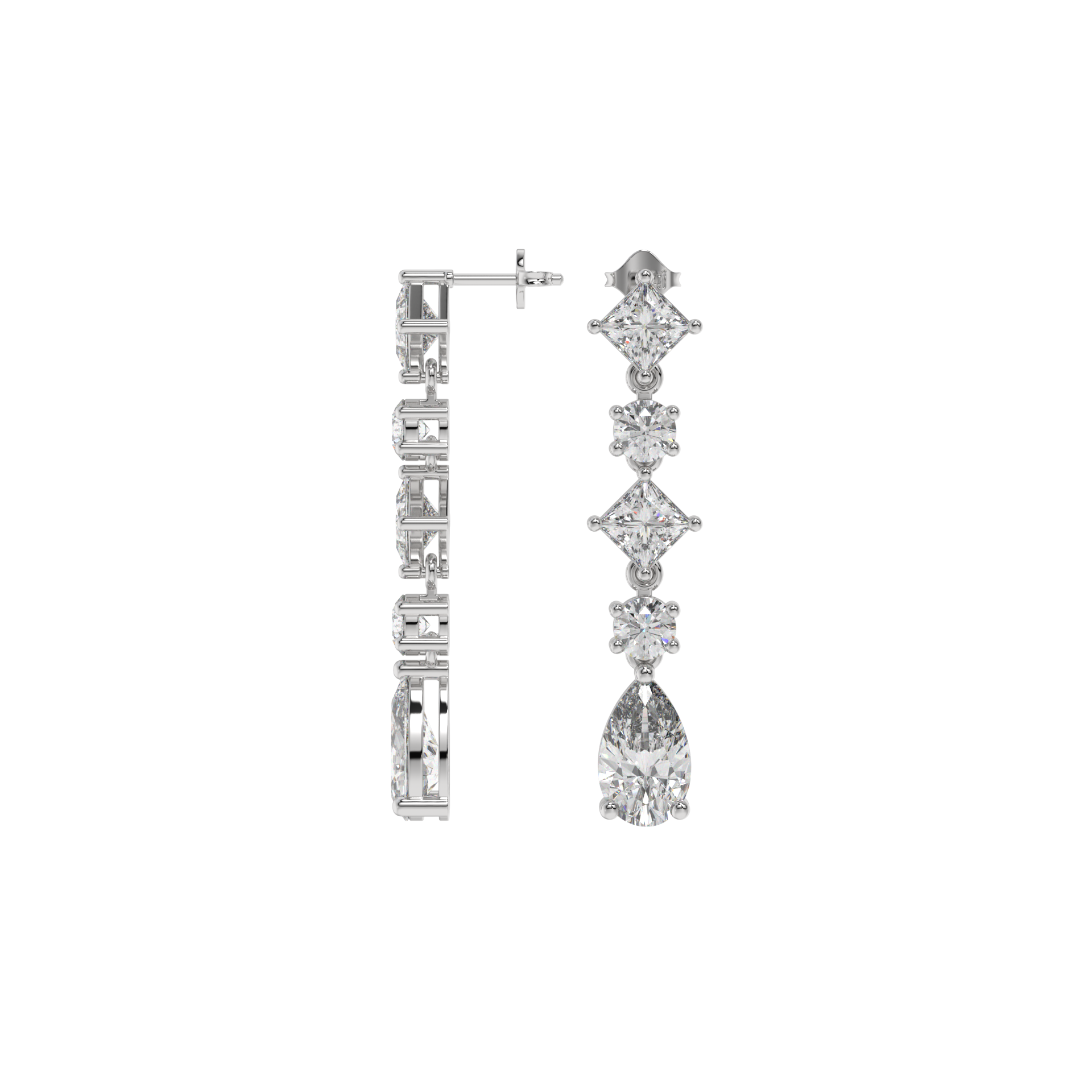 Cocktail Diamond Drop Earrings Caratlink