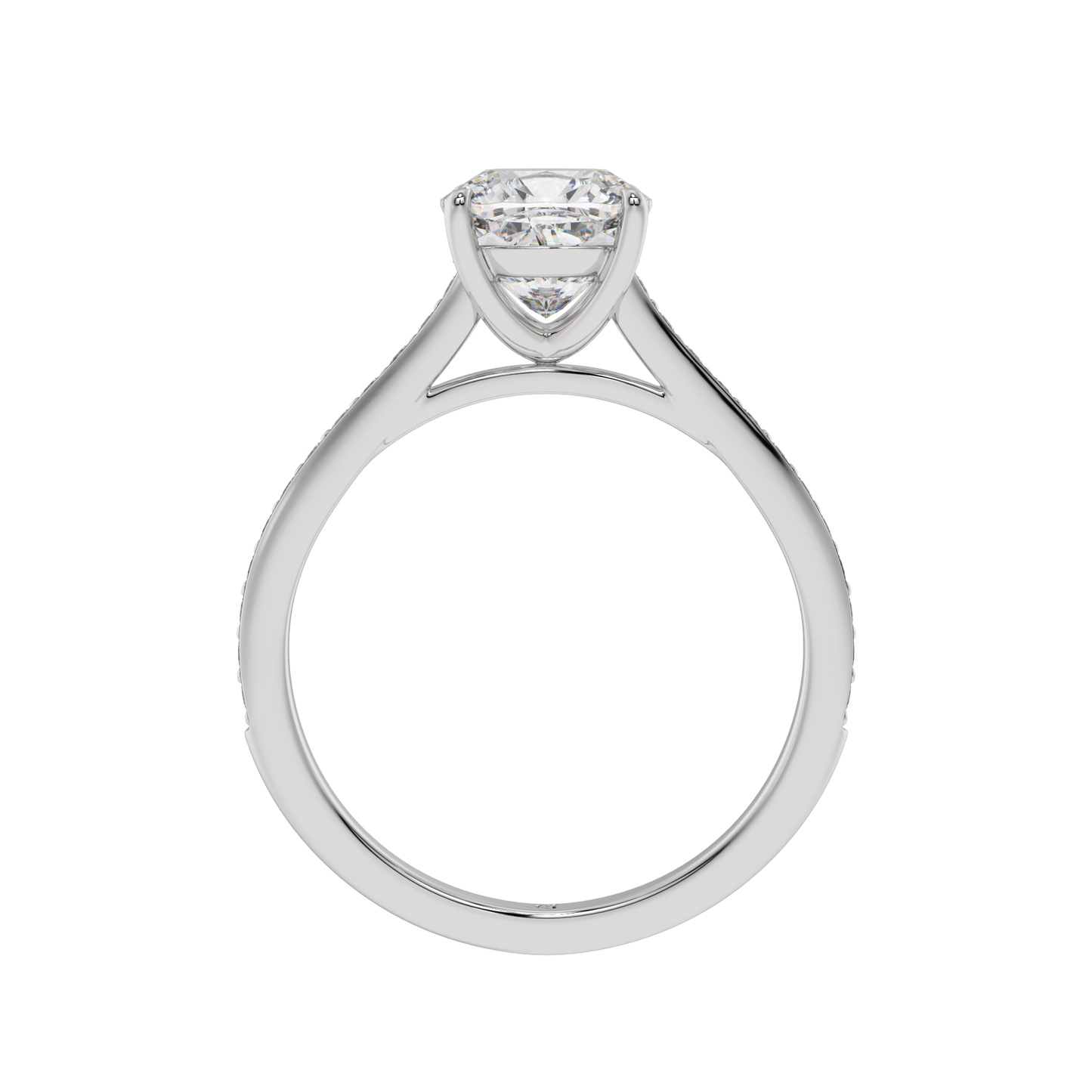 Radiant Grace Cushion Solitaire Ring - Caratlink