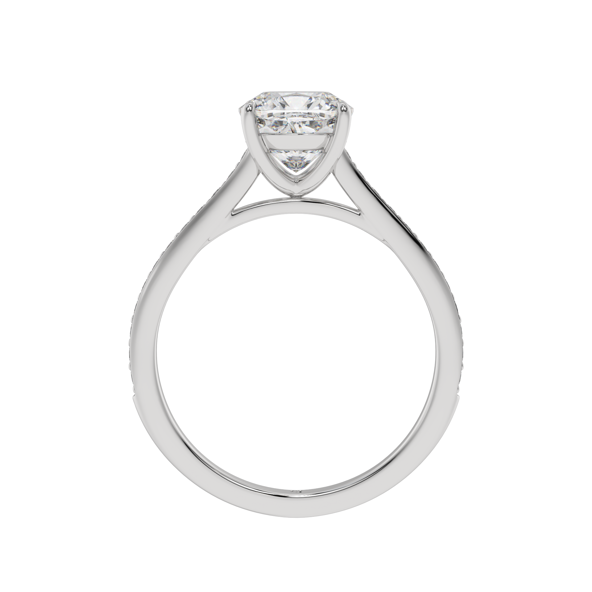 Radiant Grace Cushion Solitaire Ring - Caratlink