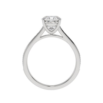 Radiant Grace Cushion Solitaire Ring - Caratlink