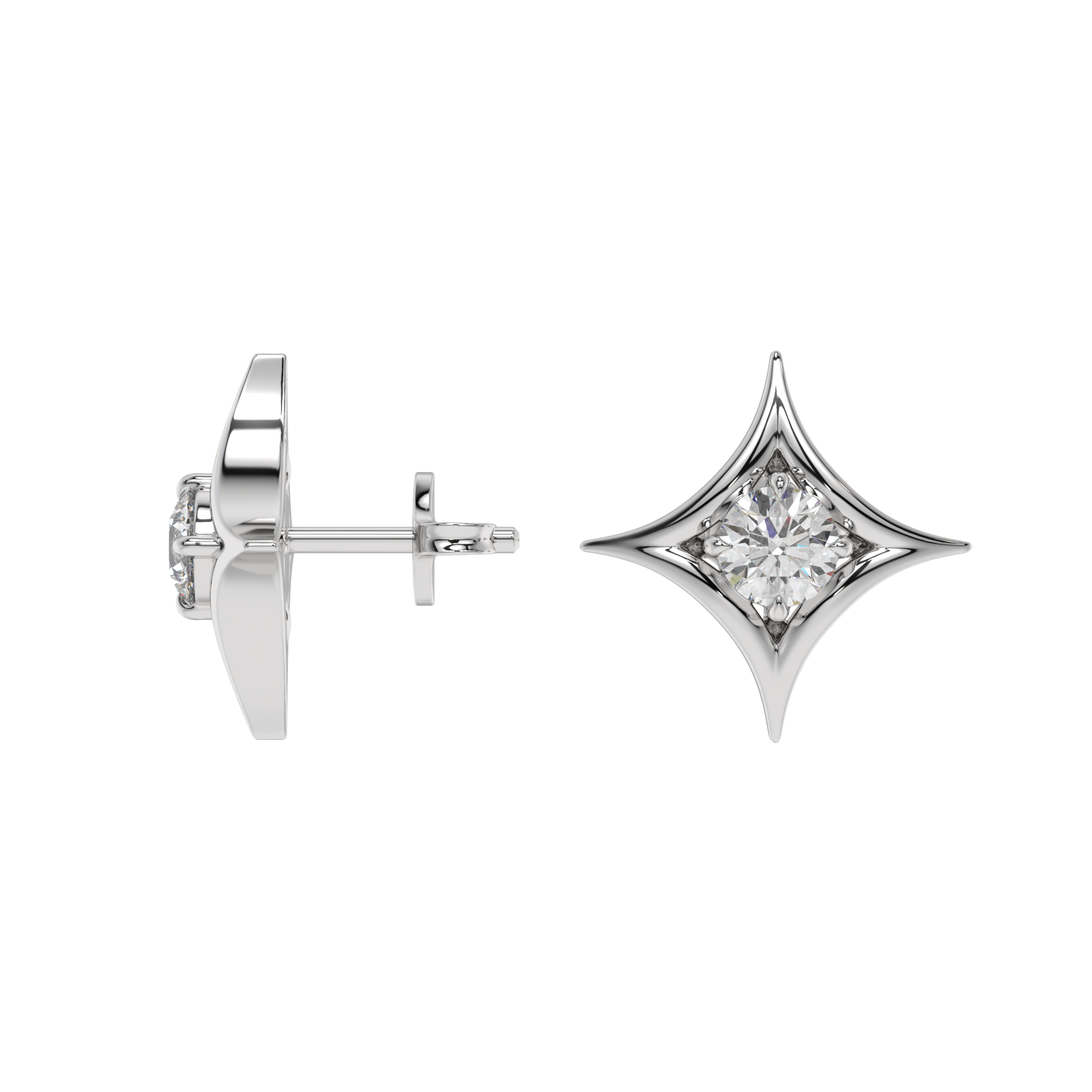 Starlight Solitaire Studs CaratLink
