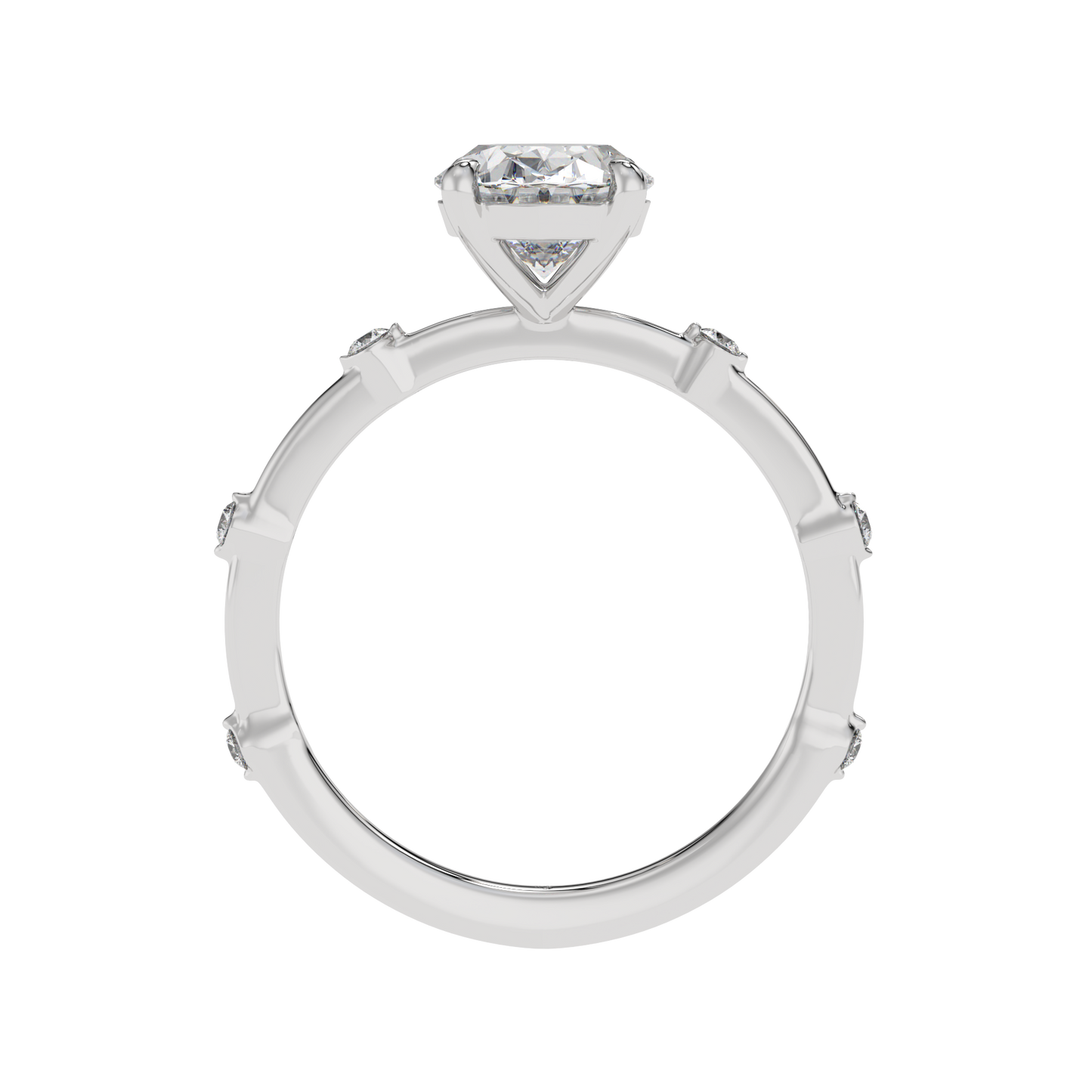 Luminous Charm Oval Solitaire Ring - Caratlink