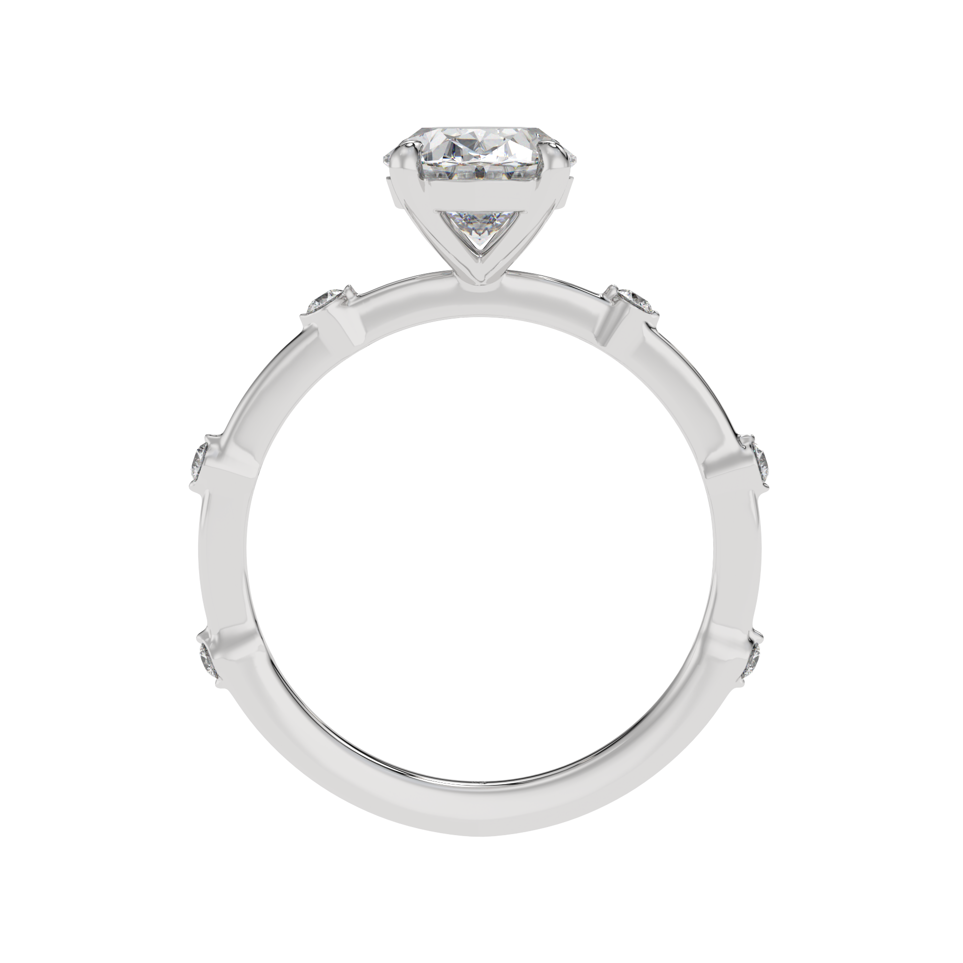 Luminous Charm Oval Solitaire Ring - Caratlink
