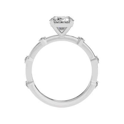 Luminous Charm Oval Solitaire Ring - Caratlink