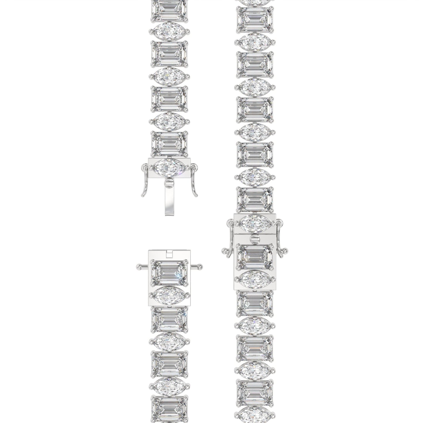 Emerald and Marquise Diamond Bracelet Caratlink