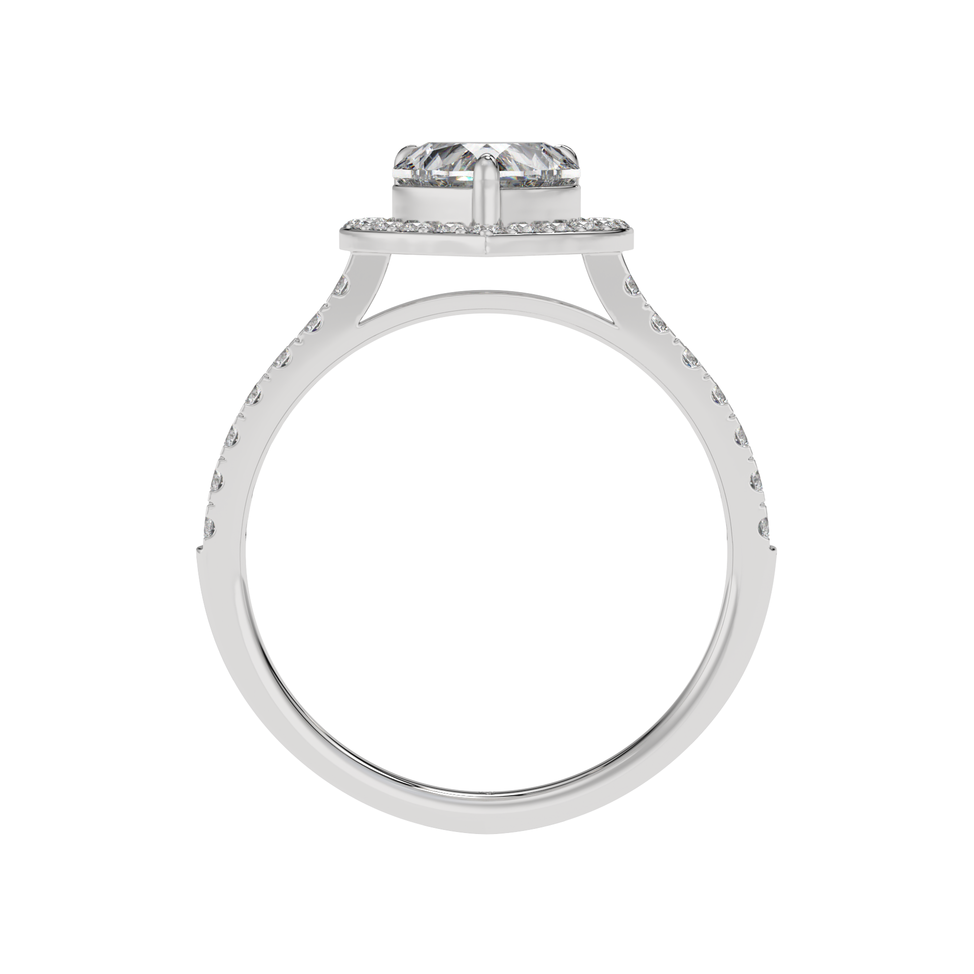 Eternal Love Heart Halo Ring - Caratlink