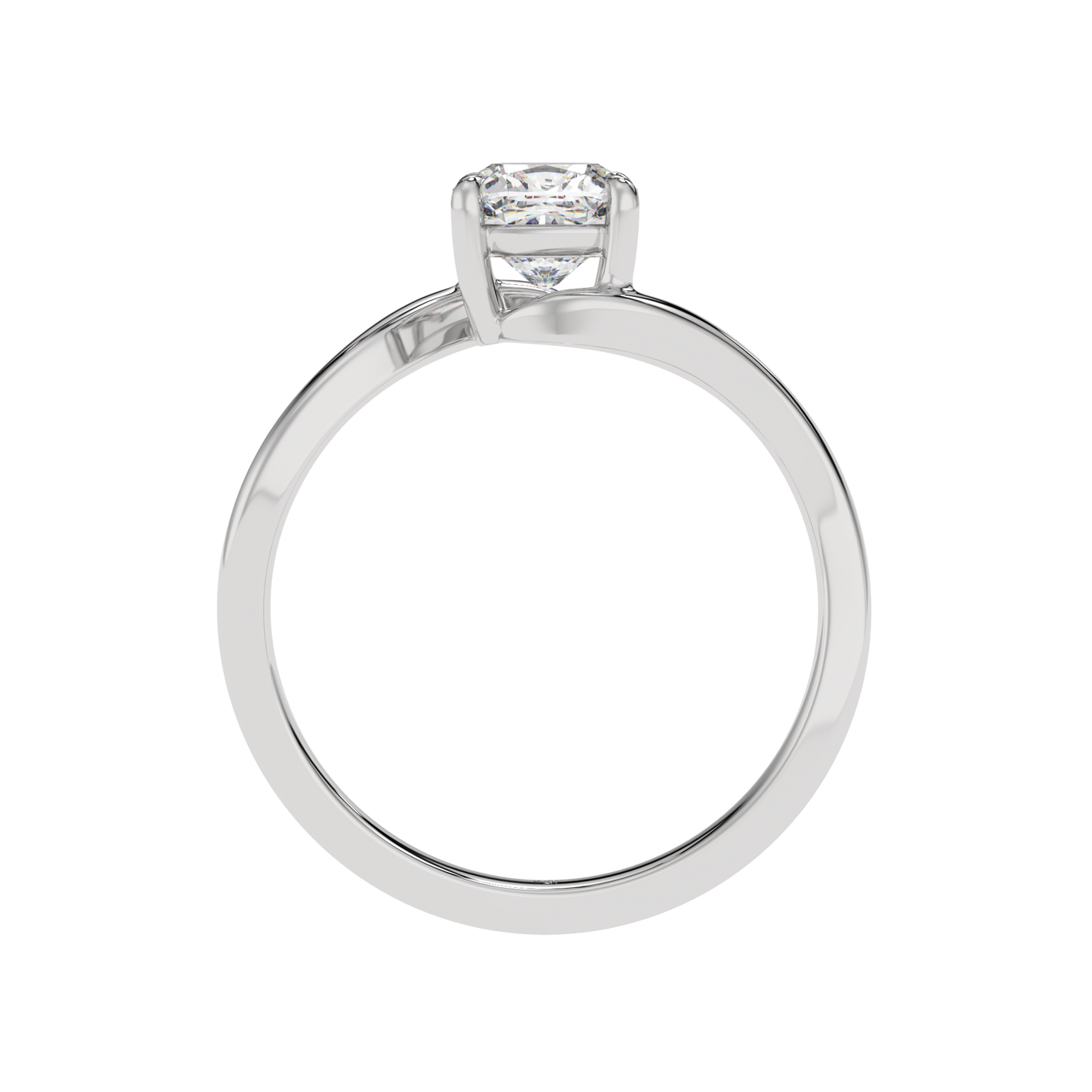 Pure Harmony Cushion Solitaire Ring - Caratlink