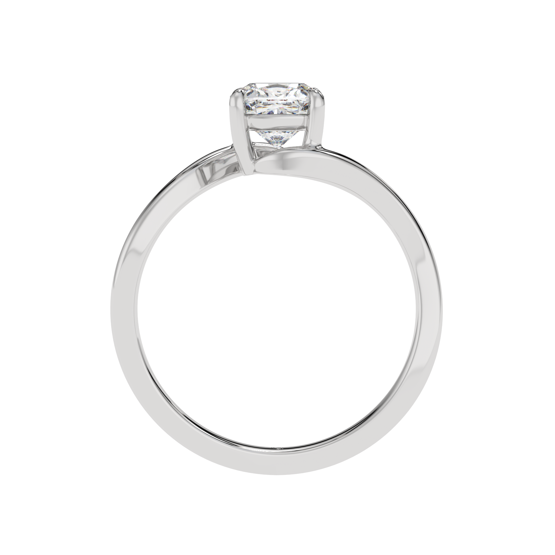 Pure Harmony Cushion Solitaire Ring - Caratlink
