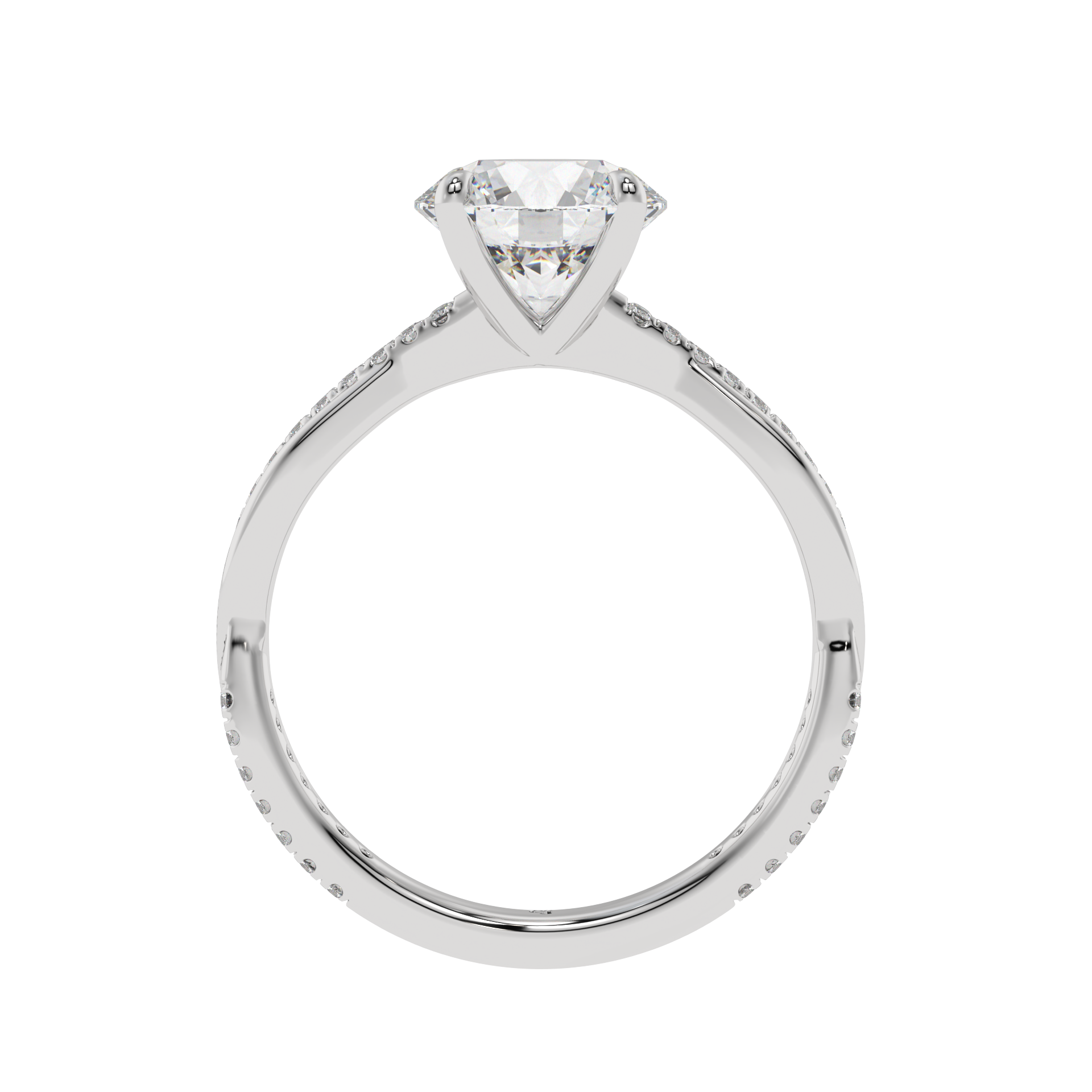 Serene Twist Solitaire Ring - Caratlink