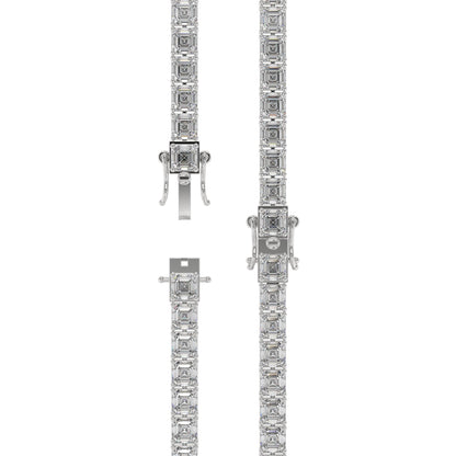 Asscher Diamond Luxe Tennis Bracelet Caratlink