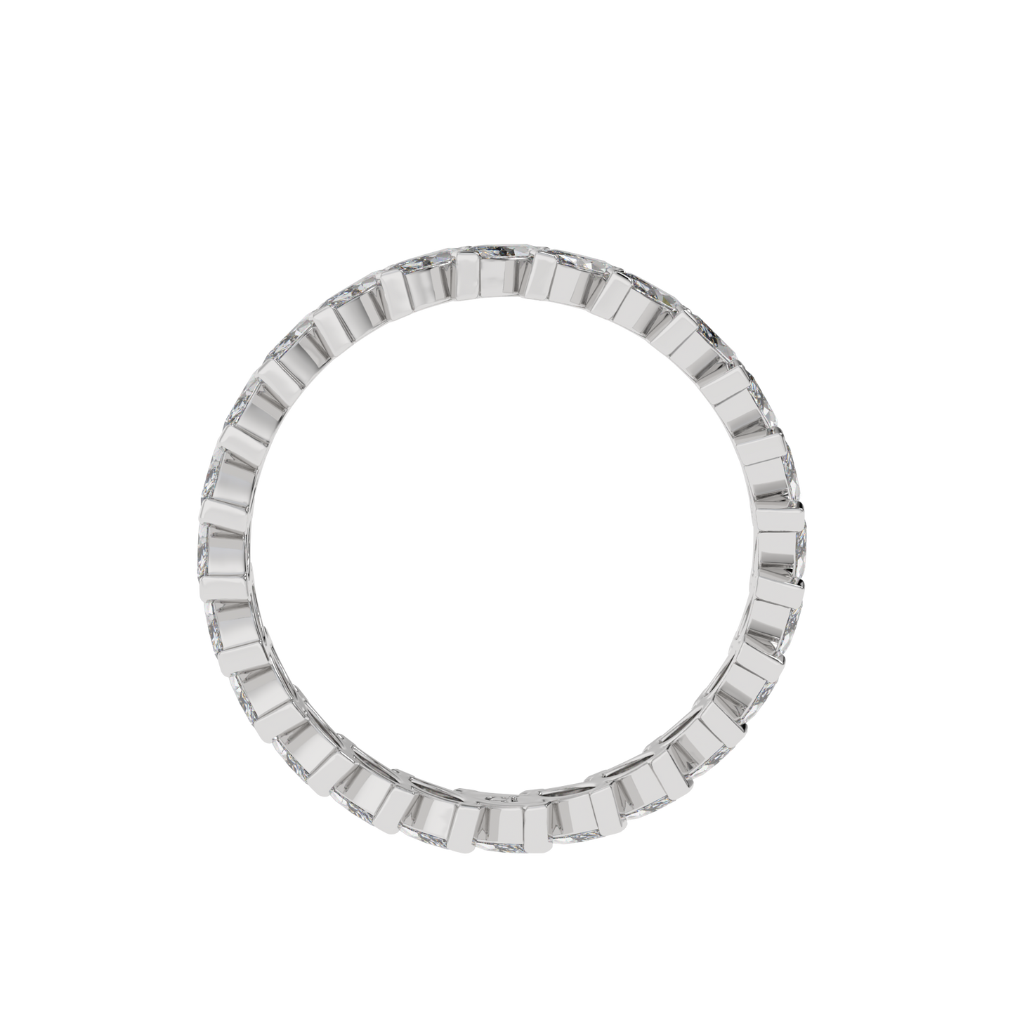 Eternal Emerald & Oval Diamond Eternity Ring Caratlink