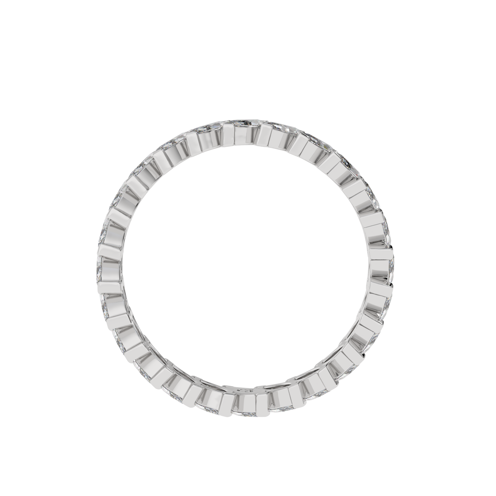 Eternal Emerald & Oval Diamond Eternity Ring Caratlink