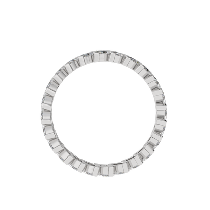 Eternal Emerald & Oval Diamond Eternity Ring Caratlink