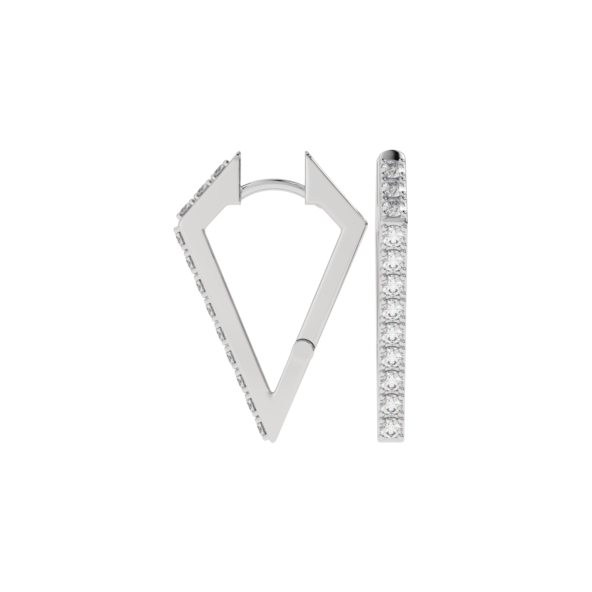 Sleek Diamond Hoop Huggies CaratLink