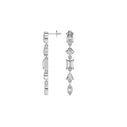 Multi-Shape Diamond Drop Earrings Caratlink
