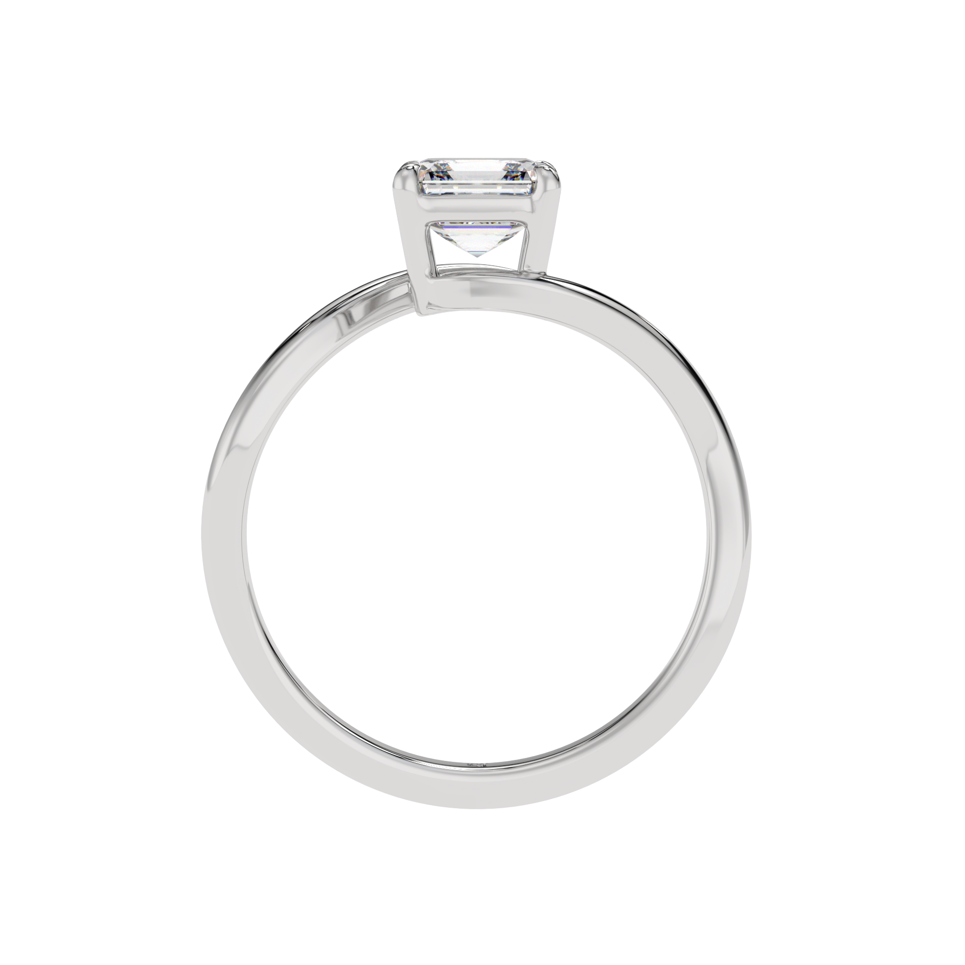 Timeless Twist Asscher Solitaire Ring - Caratlink