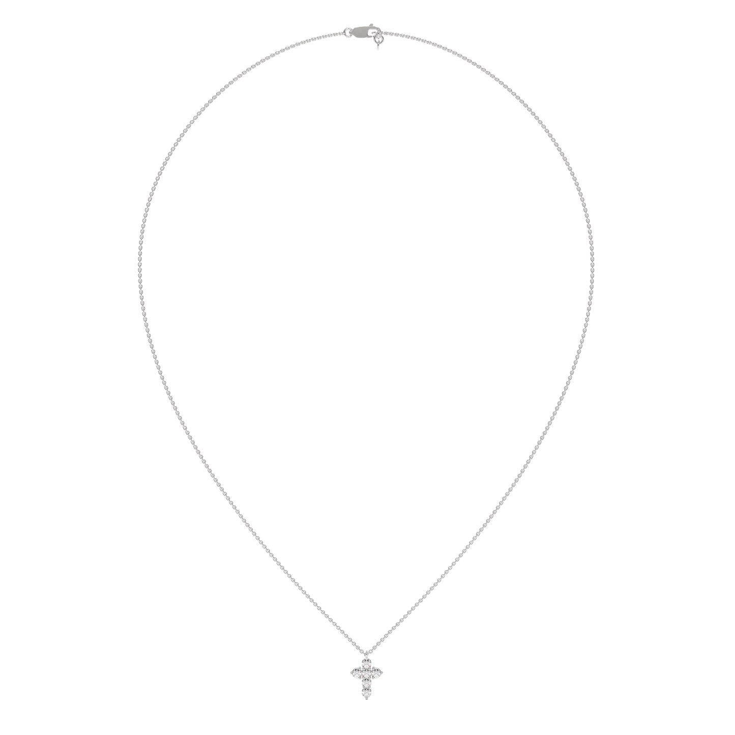 Radiant Cross Pendant Necklace Carat Link Jewels