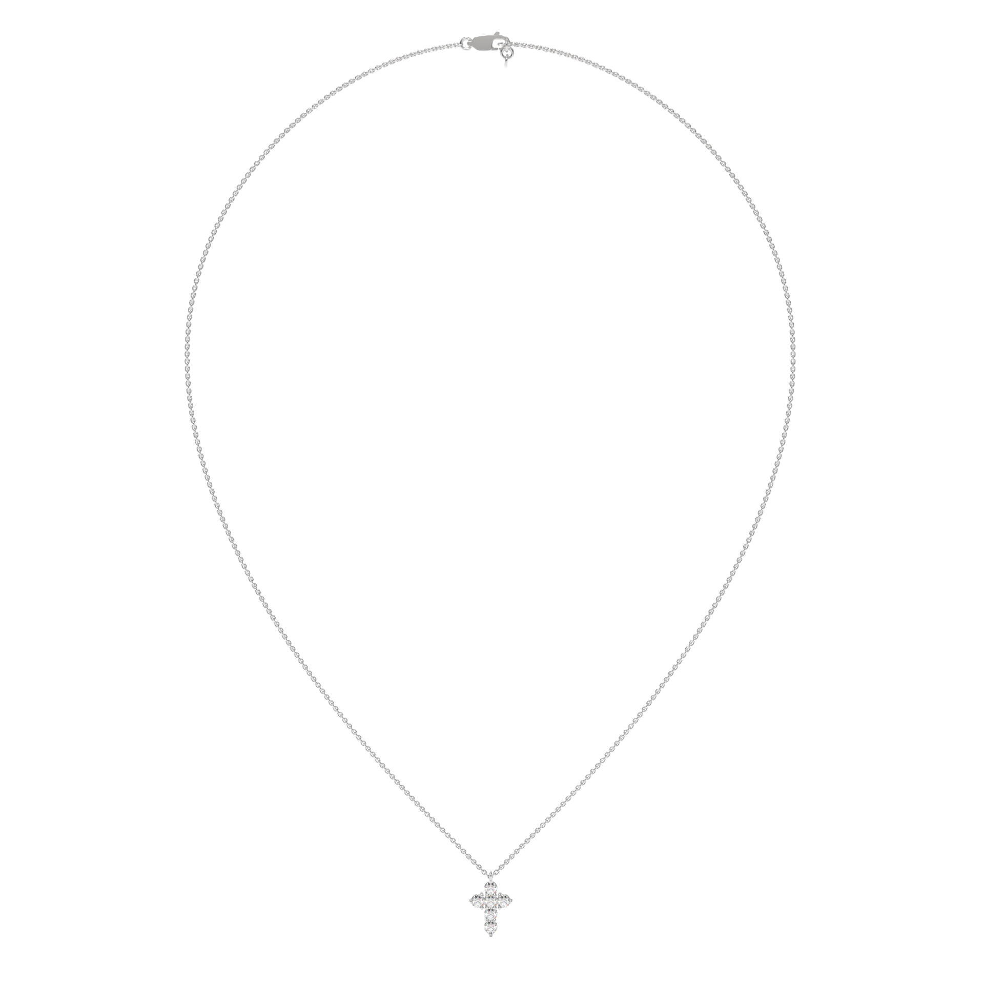 Radiant Cross Pendant Necklace Carat Link Jewels