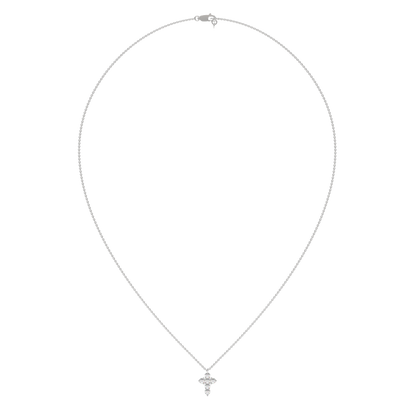 Radiant Cross Pendant Necklace Carat Link Jewels