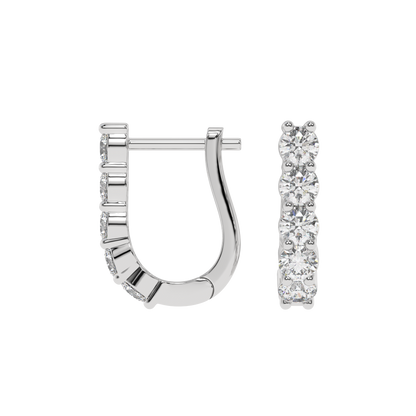 Classic Round Diamond Hoop Earrings CaratLink