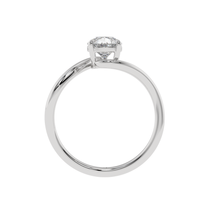 Grace Twist Pear Solitaire Ring - Caratlink