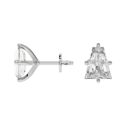 Tapered Baguette Diamond Stud Earrings Caratlink