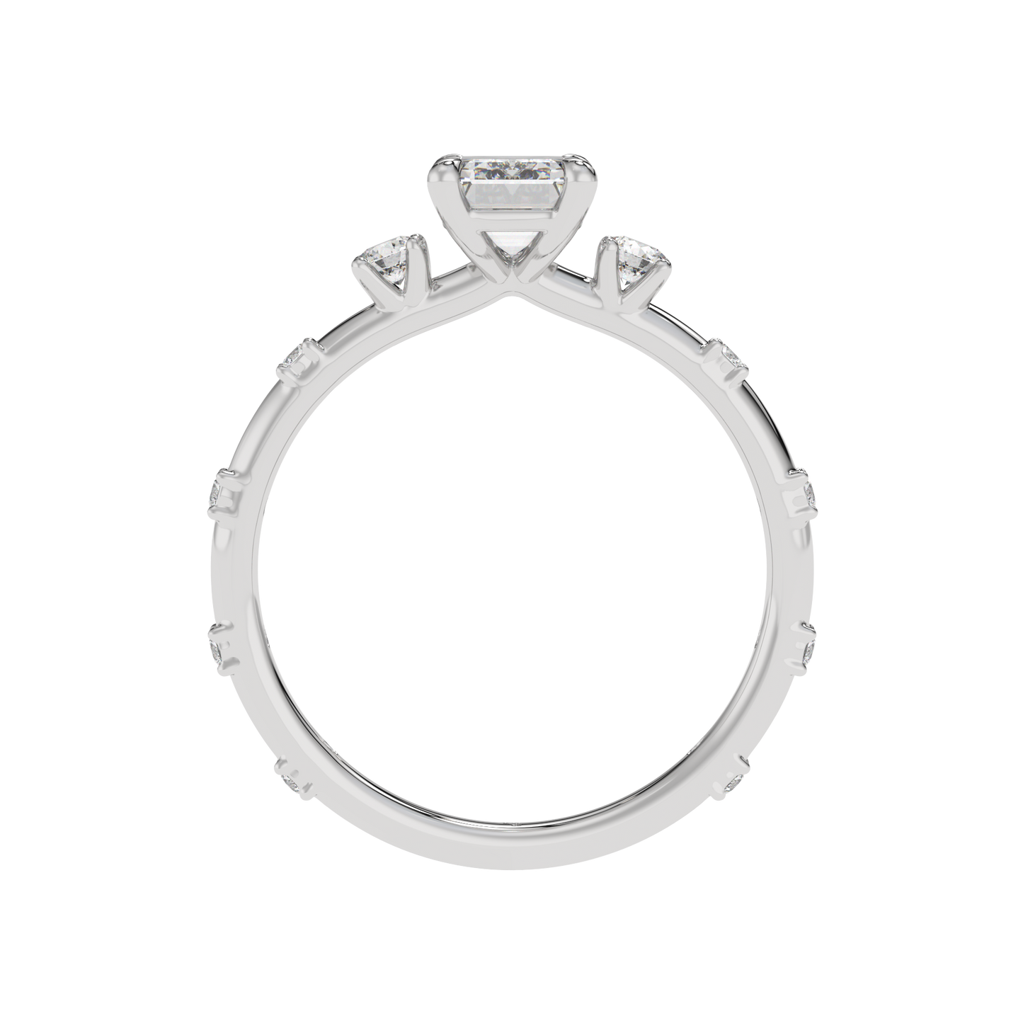 Celestial Glow Emerald Halo Ring - Caratlink