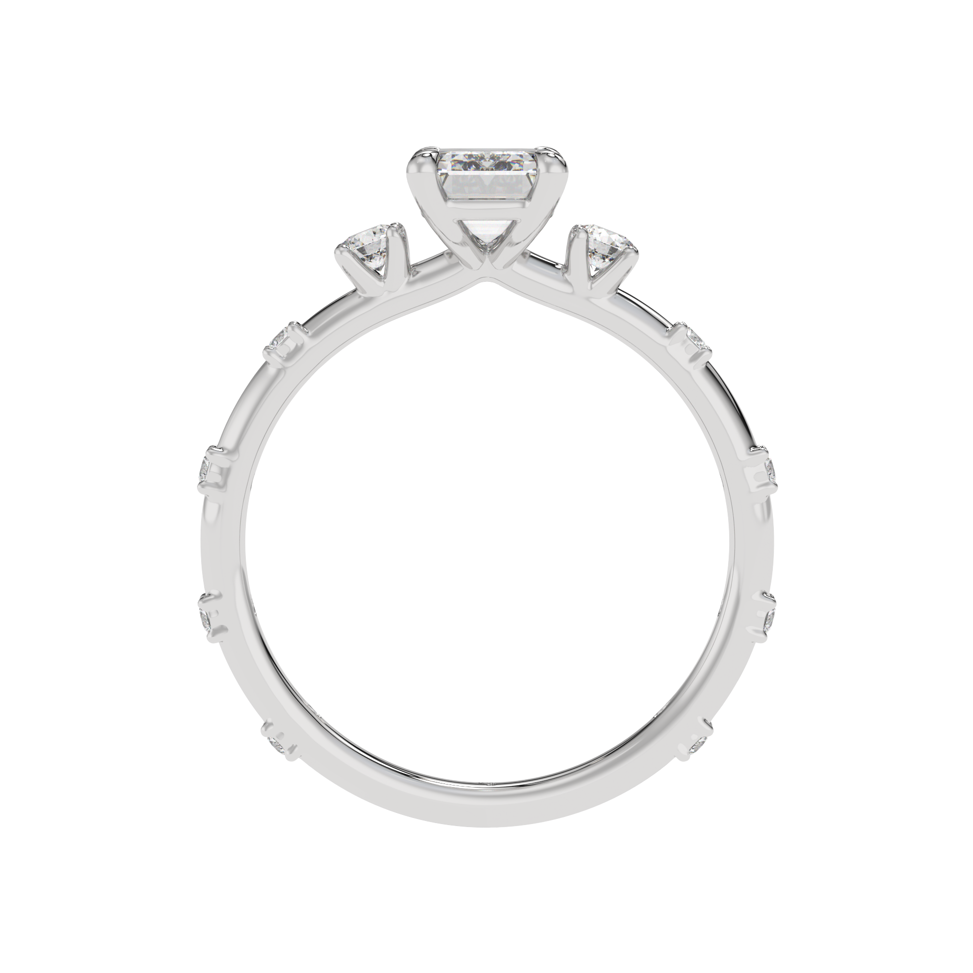 Celestial Glow Emerald Halo Ring - Caratlink