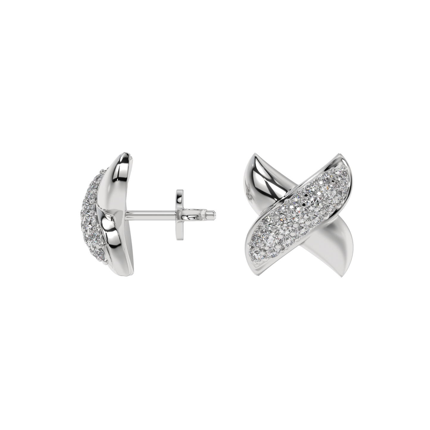 Crystal Crossover Studs CaratLink