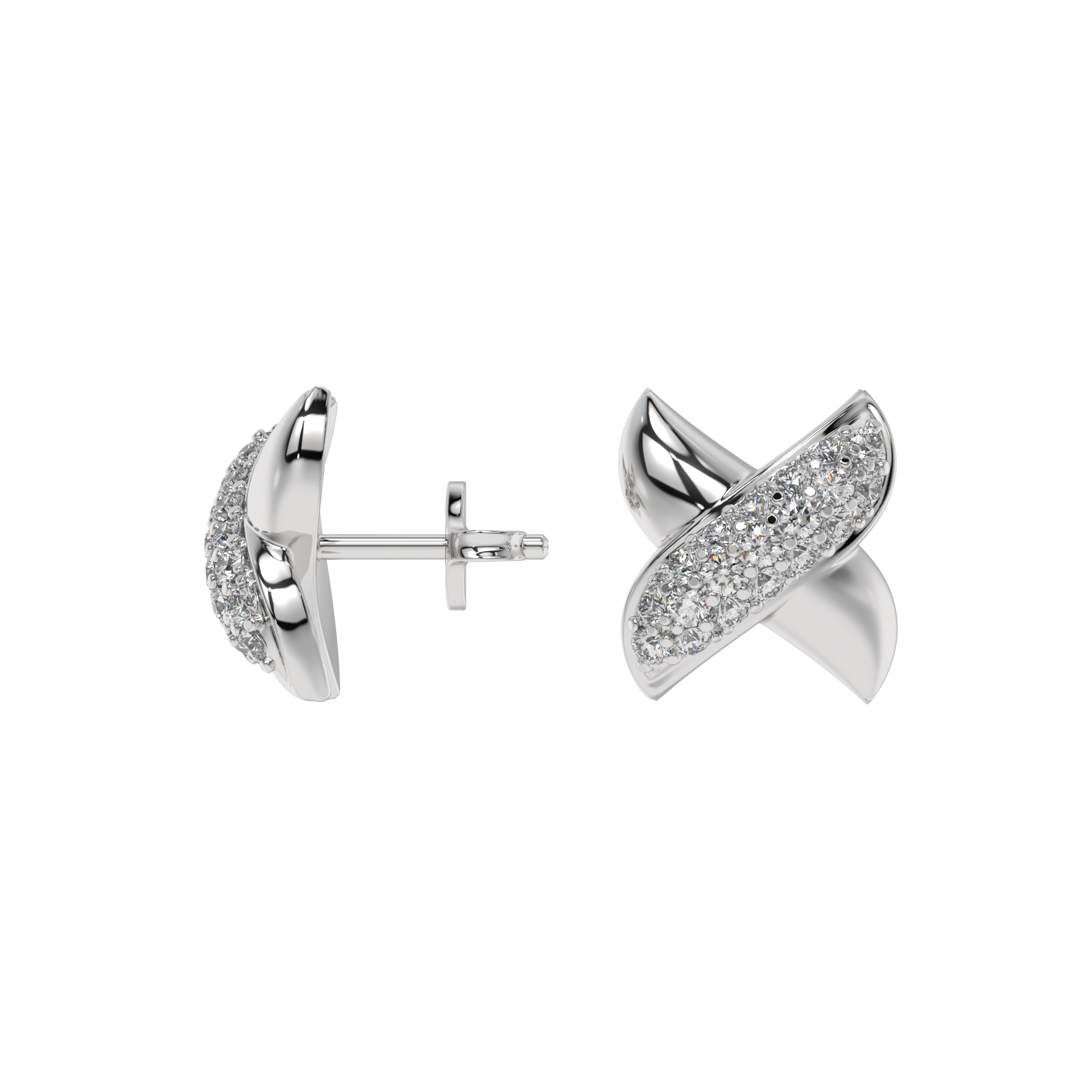Crystal Crossover Studs CaratLink