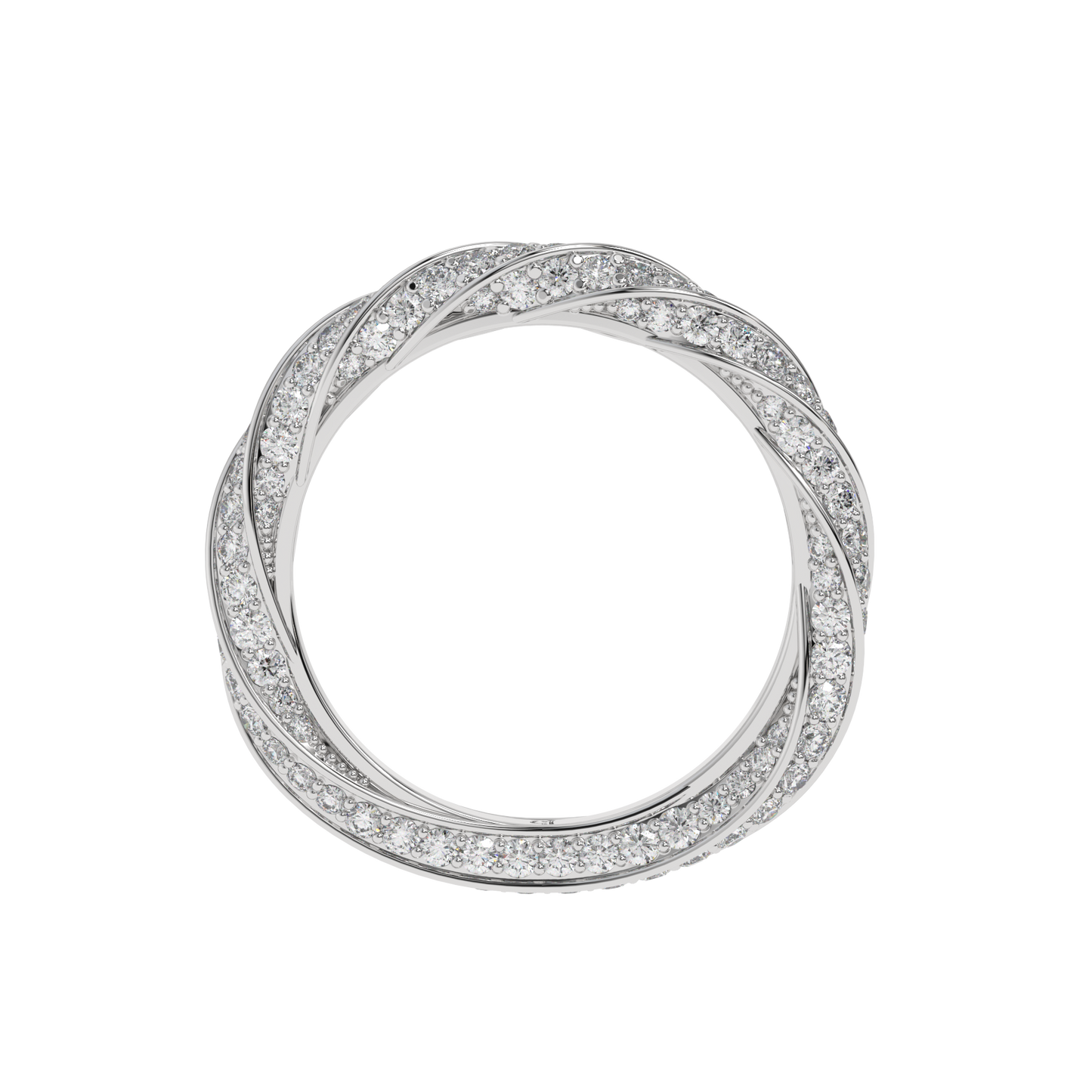 Infinity Criss-Cross Diamond Band