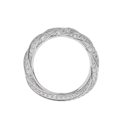 Infinity Criss-Cross Diamond Band