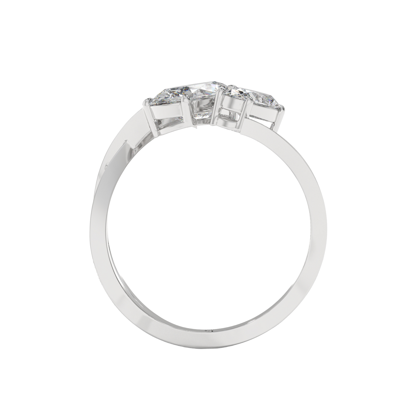 Radiant Dual Spark Diamond Ring Caratlink