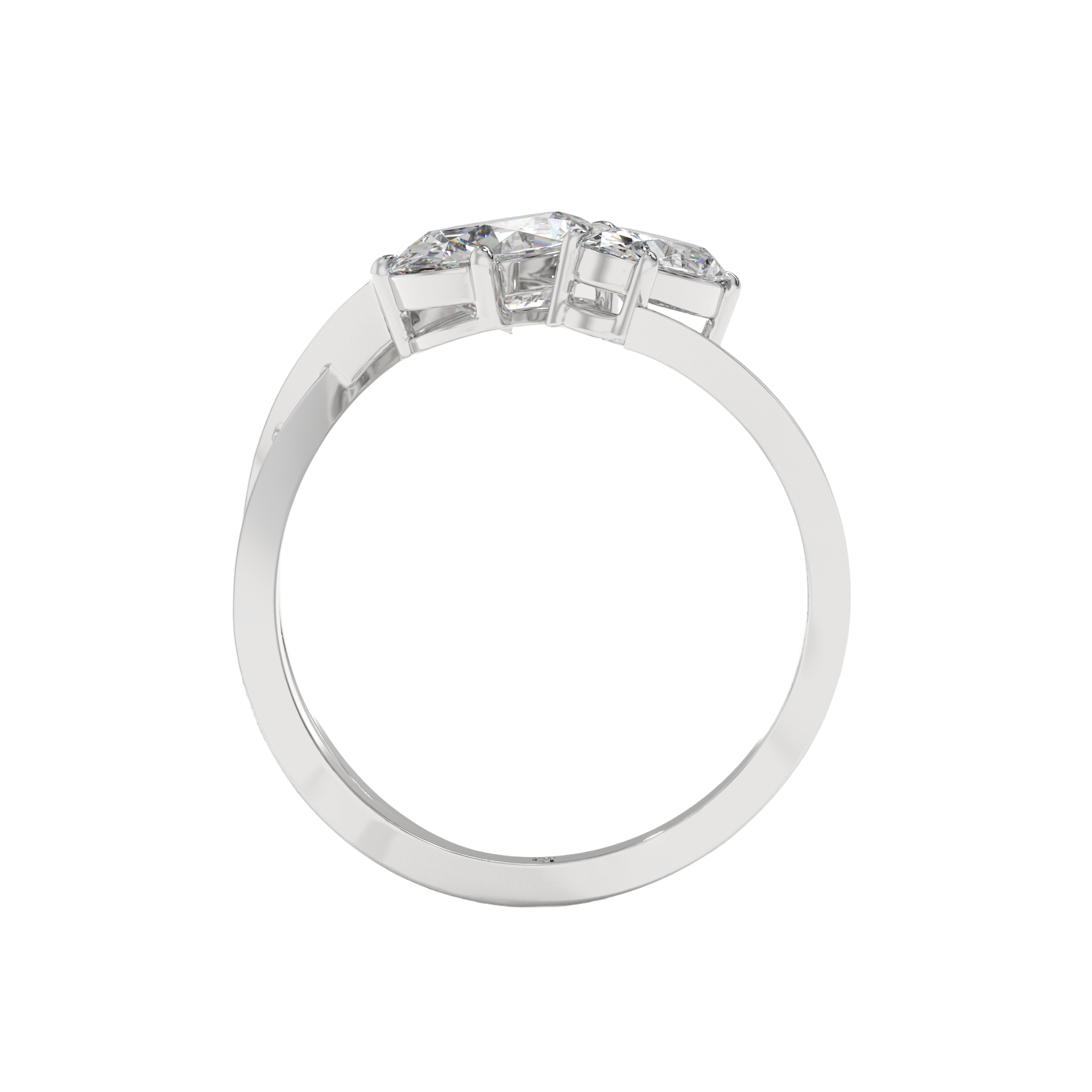 Radiant Dual Spark Diamond Ring Caratlink
