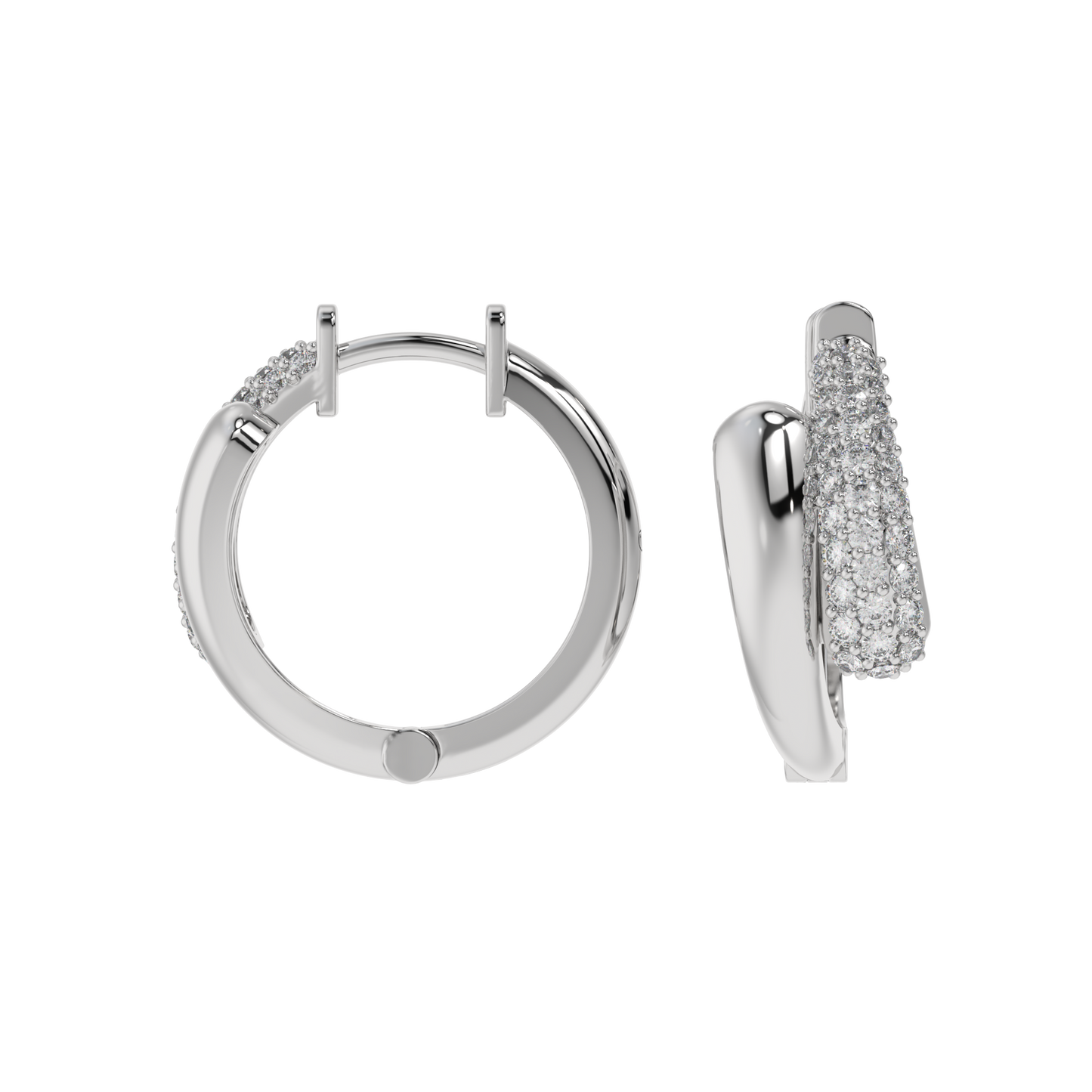 Diamond Accent Sculpted Huggies Caratlink