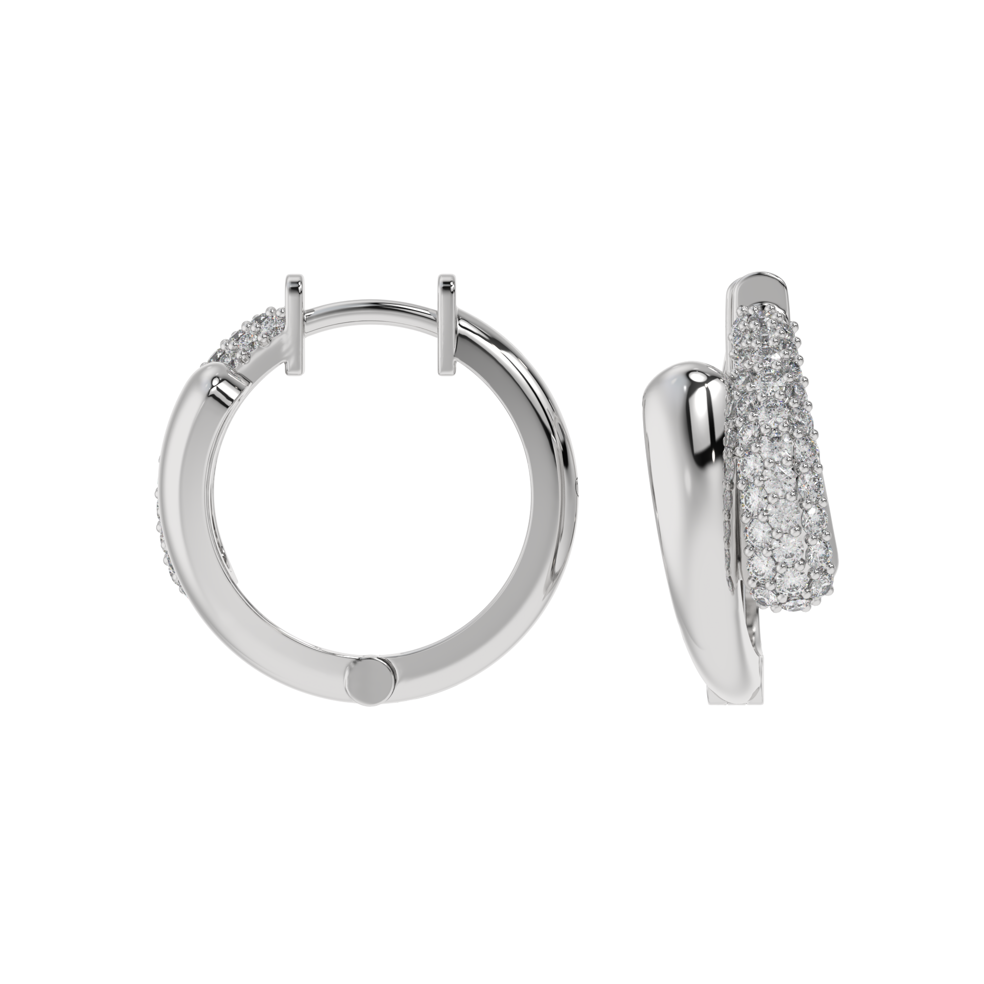 Diamond Accent Sculpted Huggies Caratlink