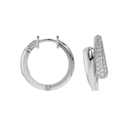 Diamond Accent Sculpted Huggies Caratlink