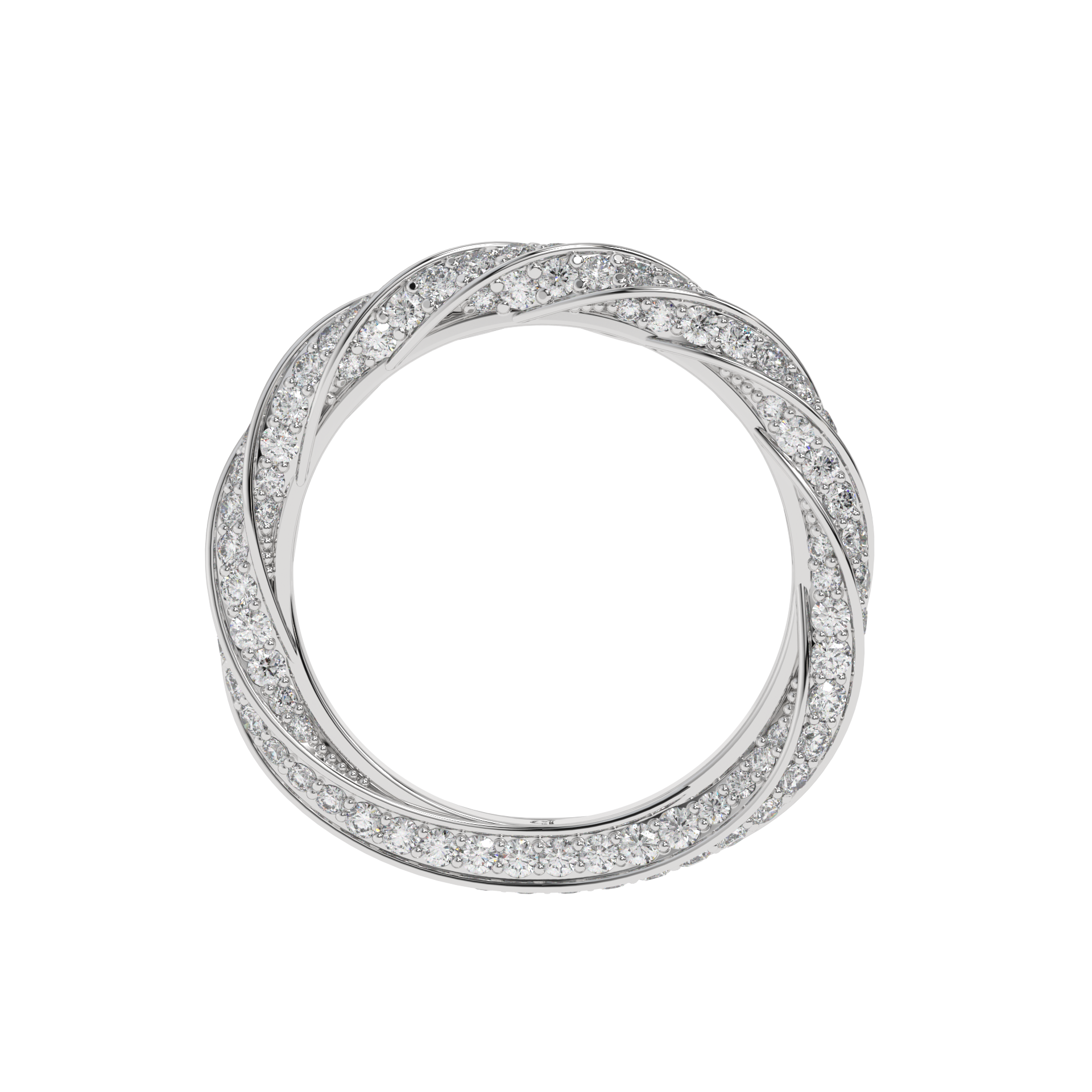 Infinity Criss-Cross Diamond Band Caratlink