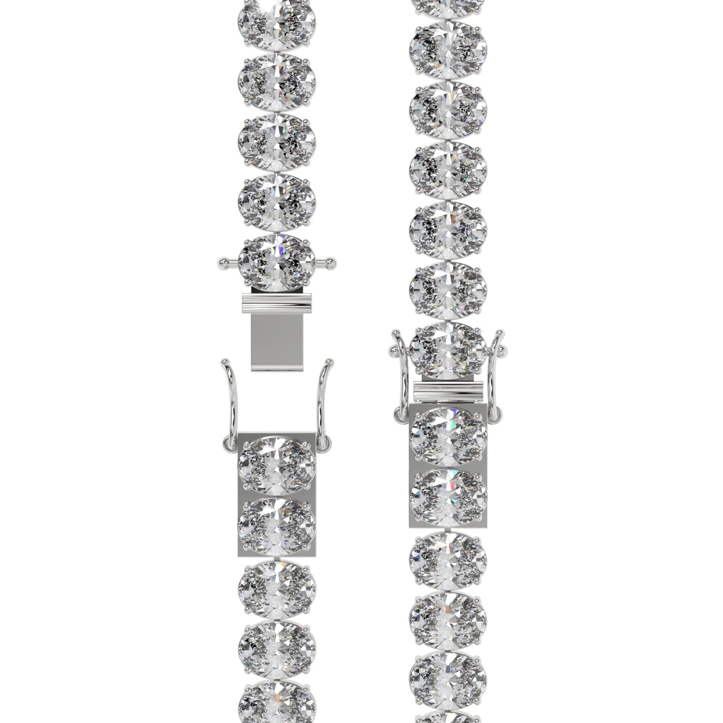 Classic Oval Diamond Tennis Bracelet Caratlink